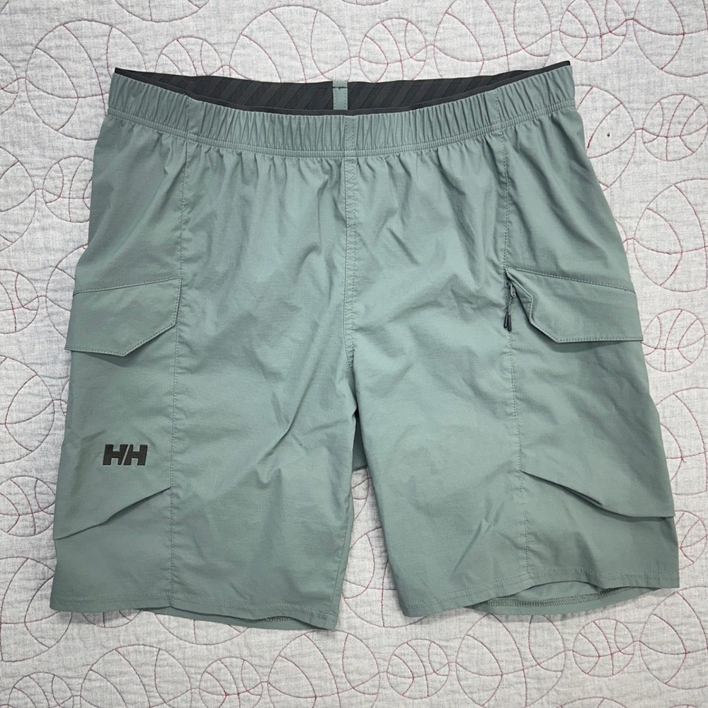 Helly Hansen Vista Hike Cargo Shorts Sage Green UPF 50+ / Men's Large